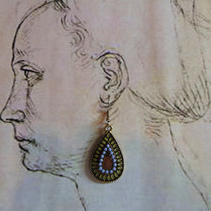 Gold Tone Teardrop Earrings